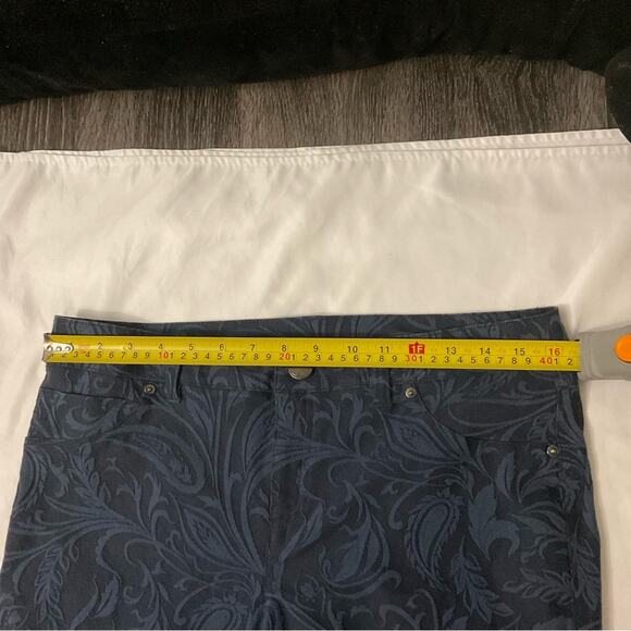 INC International Concepts Botanical Print Floral Embroidered Jeans 10 Boho Chic - Picture 8 of 12